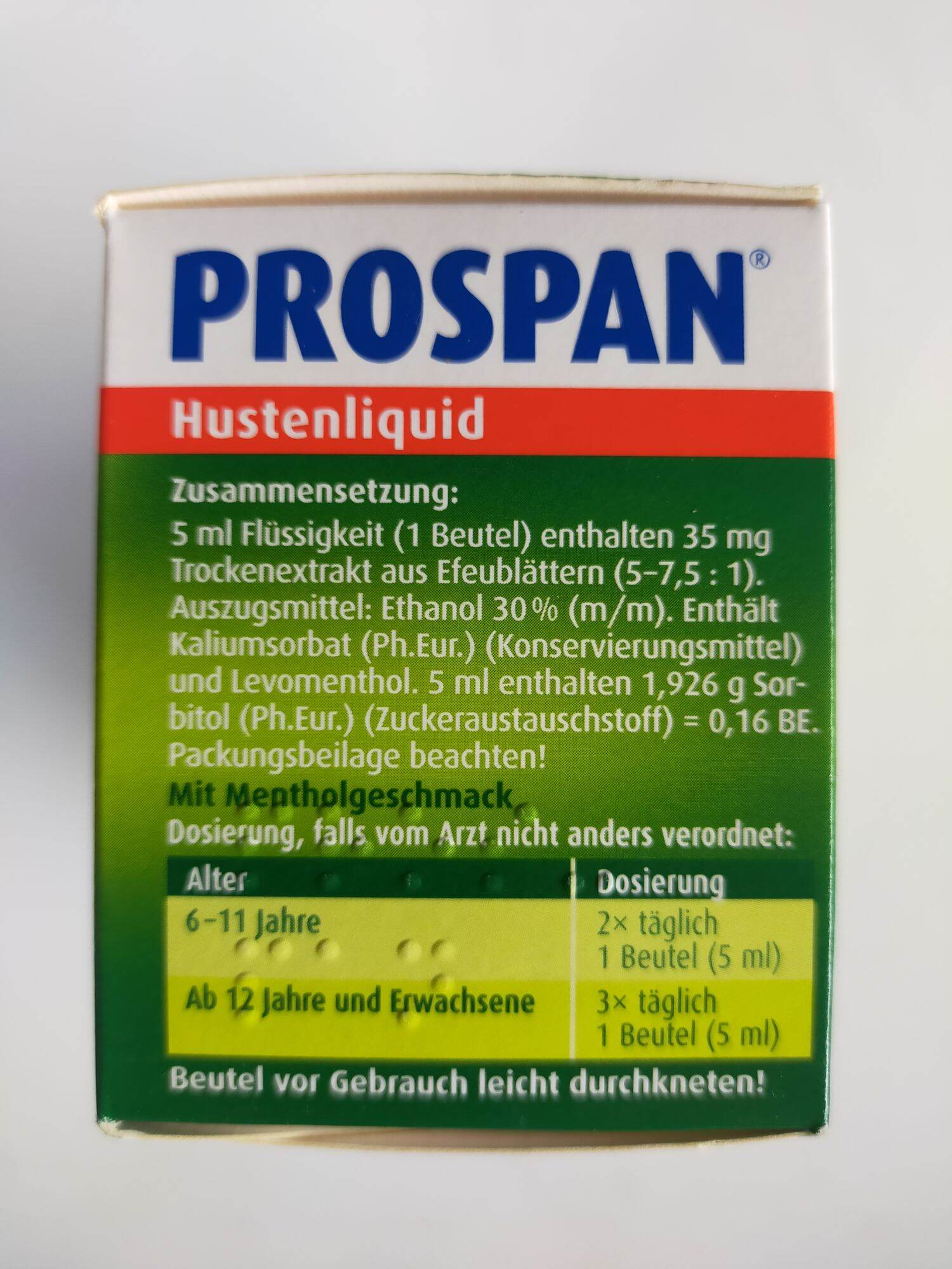 Siro ho Prospan gói của Đức