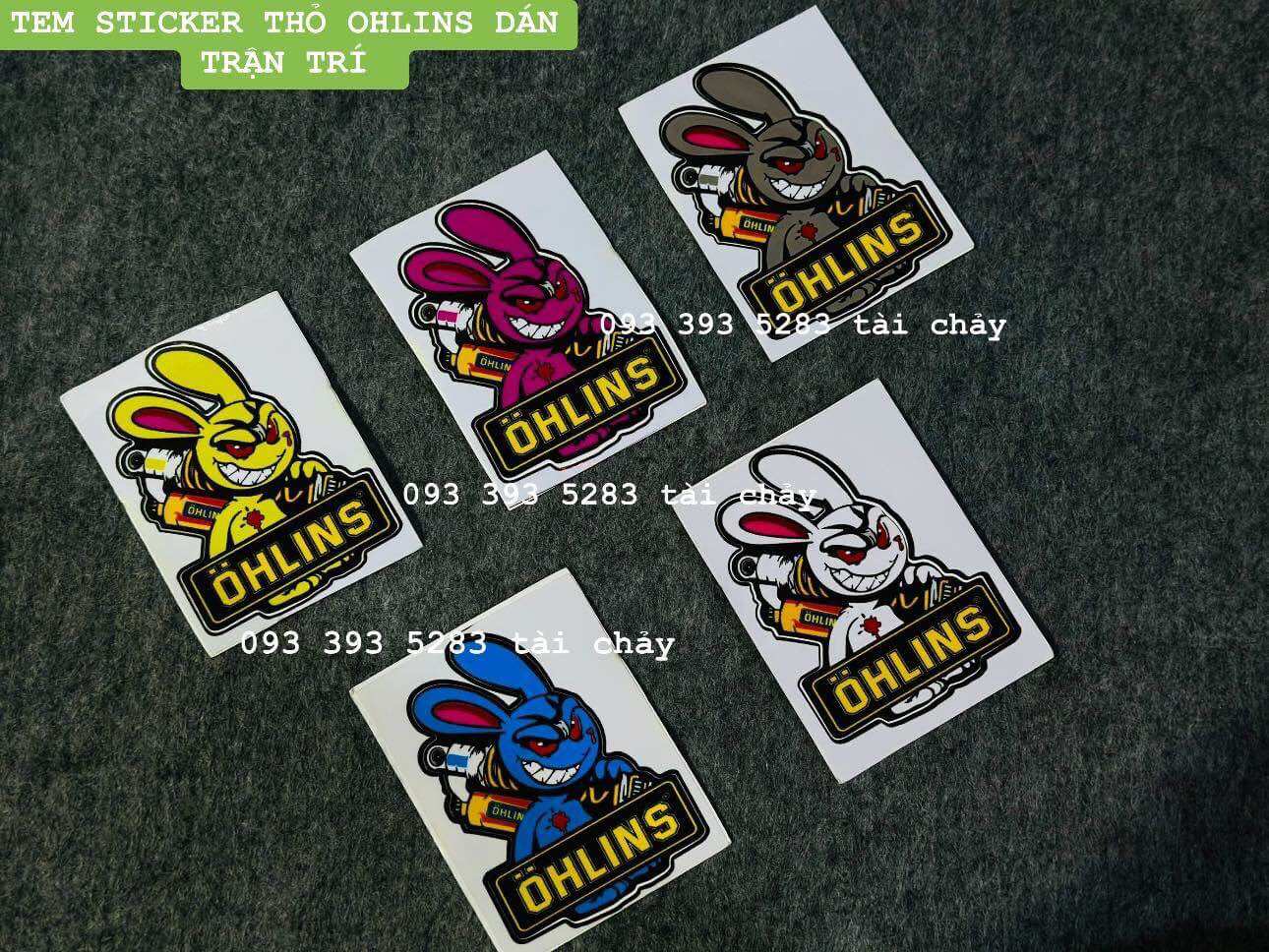 [ 1 MIẾNG ] TEM STICKER THỎ OHNLINS DÁN ĐƯỢC NHIỀU VI TRÍ