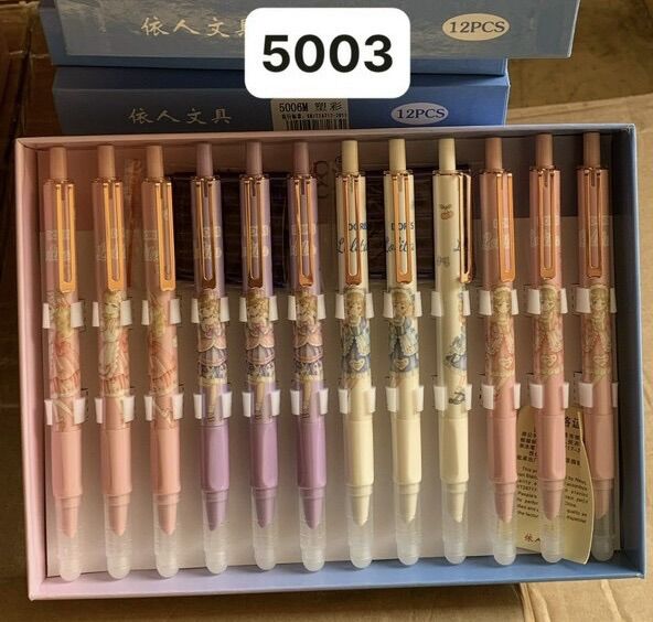 Bút MÁY dạng bấm bôi xoá được Xanh/Tím (chỉ tẩy được khi dùng ống mực tẩy)
