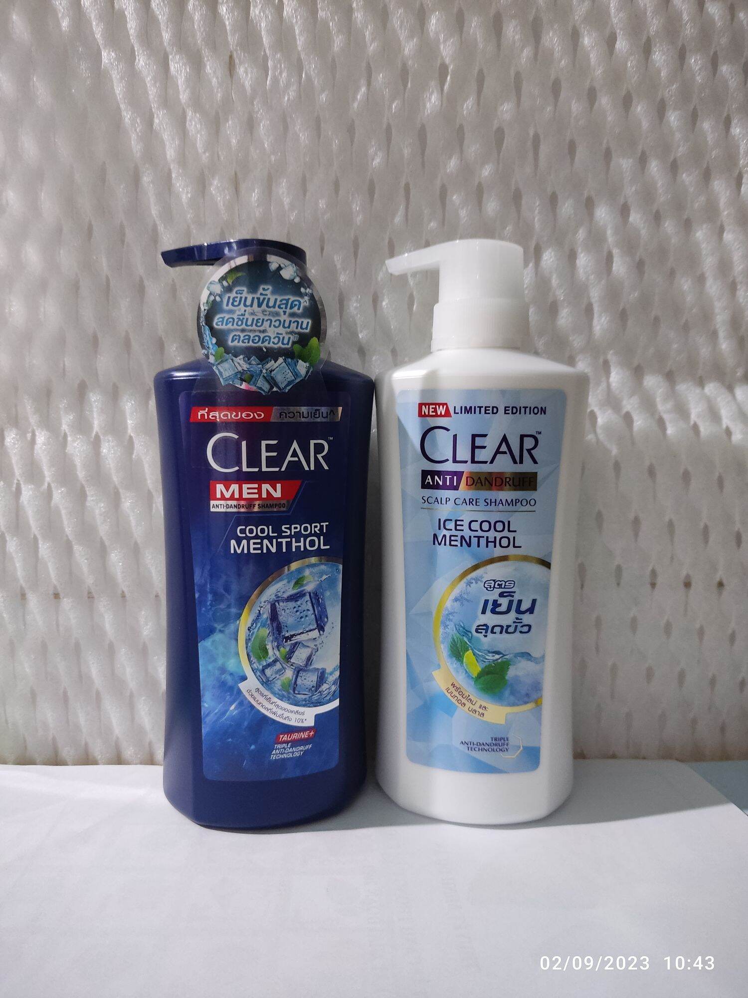 (Combo 2 chai) Dầu gội đầu clear thái lan bạc hà và Clear men
