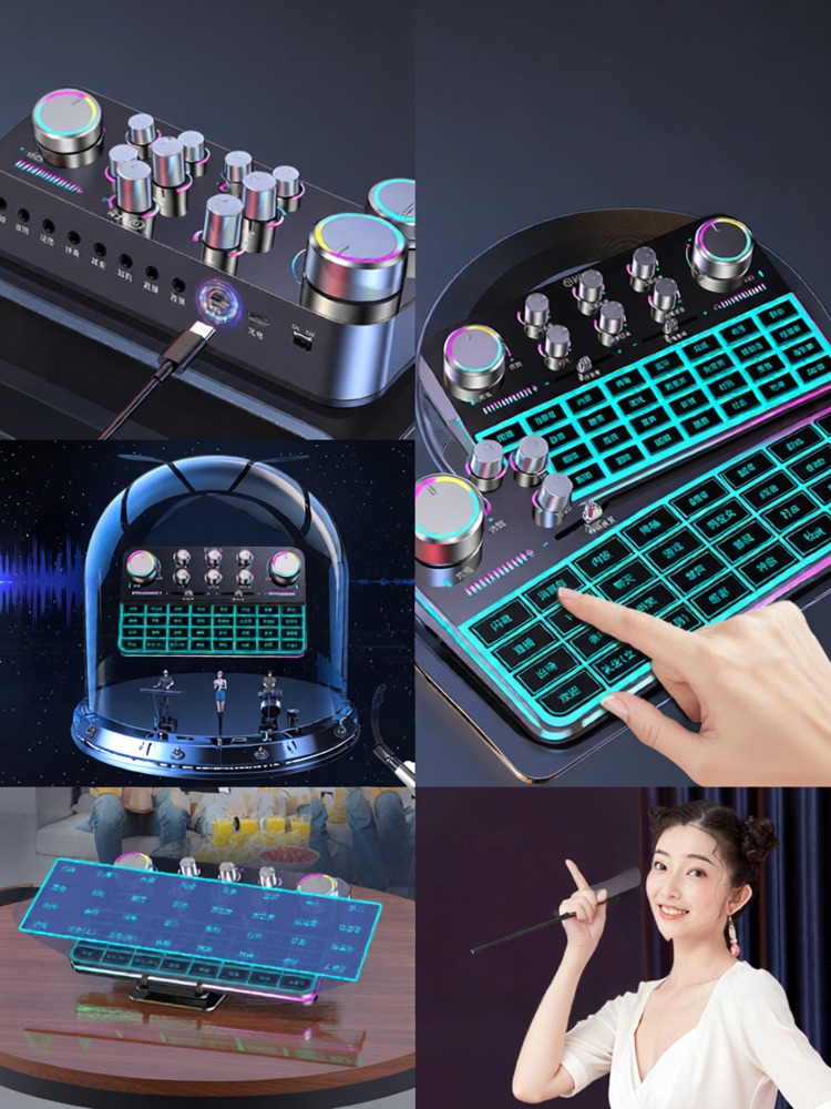 Haomuren | Professional Mobile Live Streaming Sound Card for Outdoor Singing and Recording Giá 1,611,000 Đồng*Miễn phí vận chuyển
