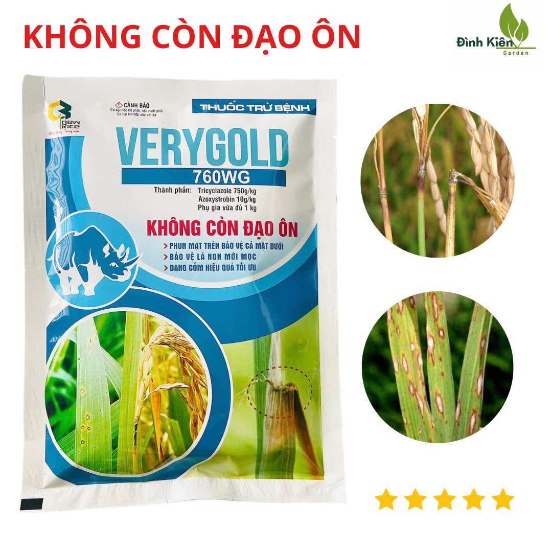 Thuốc trừ bệnh đạo ôn verygold 760wg - dạng cốm hiệu quả tối ưu - đặc trị đạo ôn lá, đạo ôn cổ bông