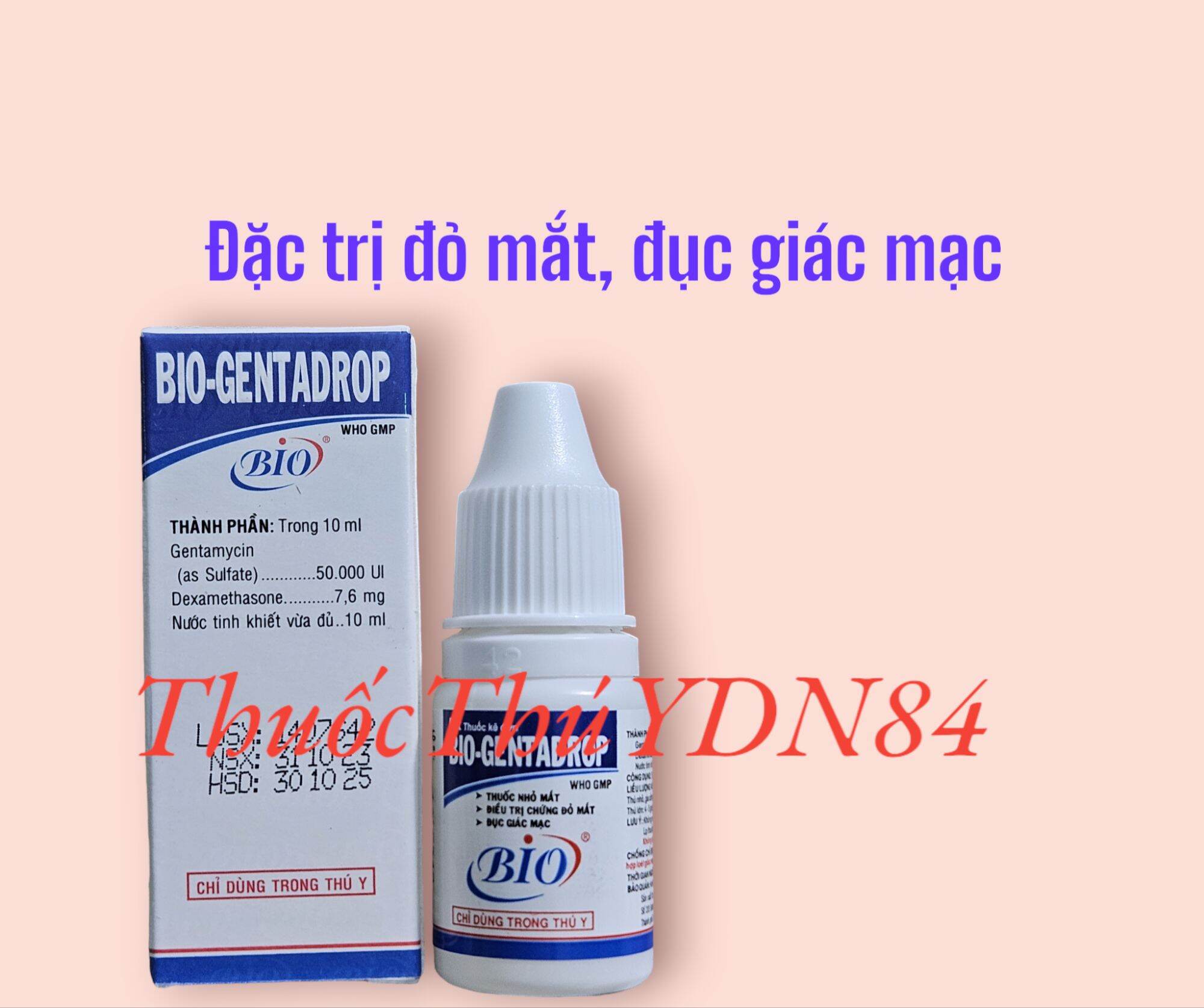 Nhỏ mắt chó mèo, thú cưng bio gentadrop 10ml
