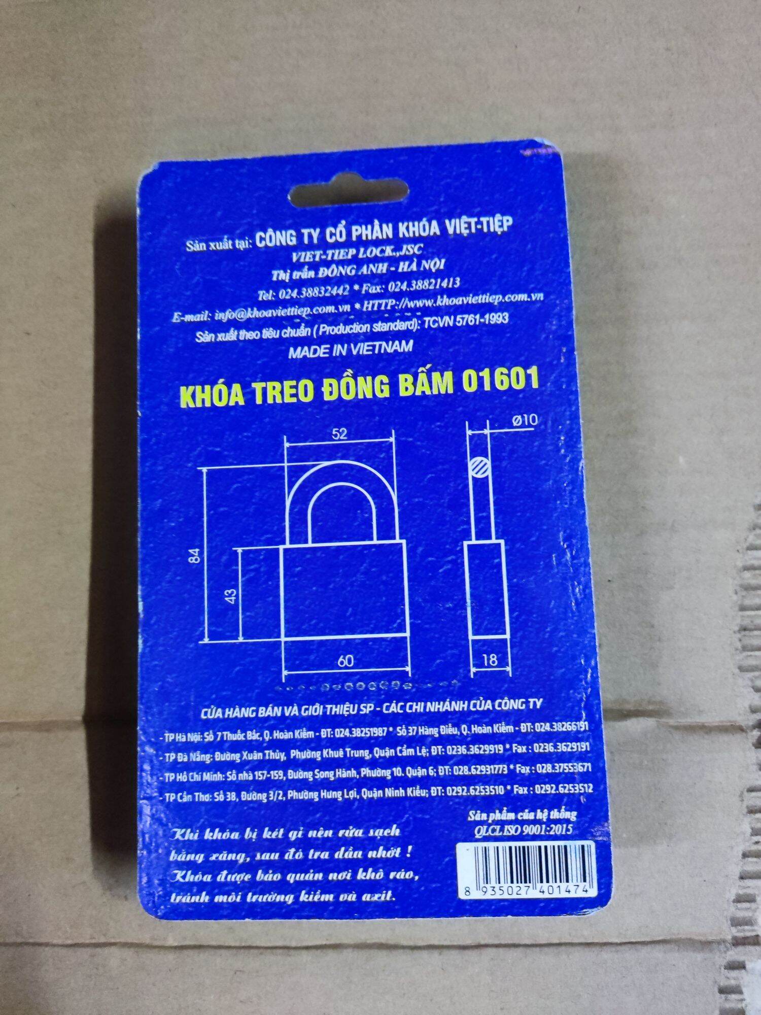KHOÁ BẤM VIỆT TIỆP 6P 601MB