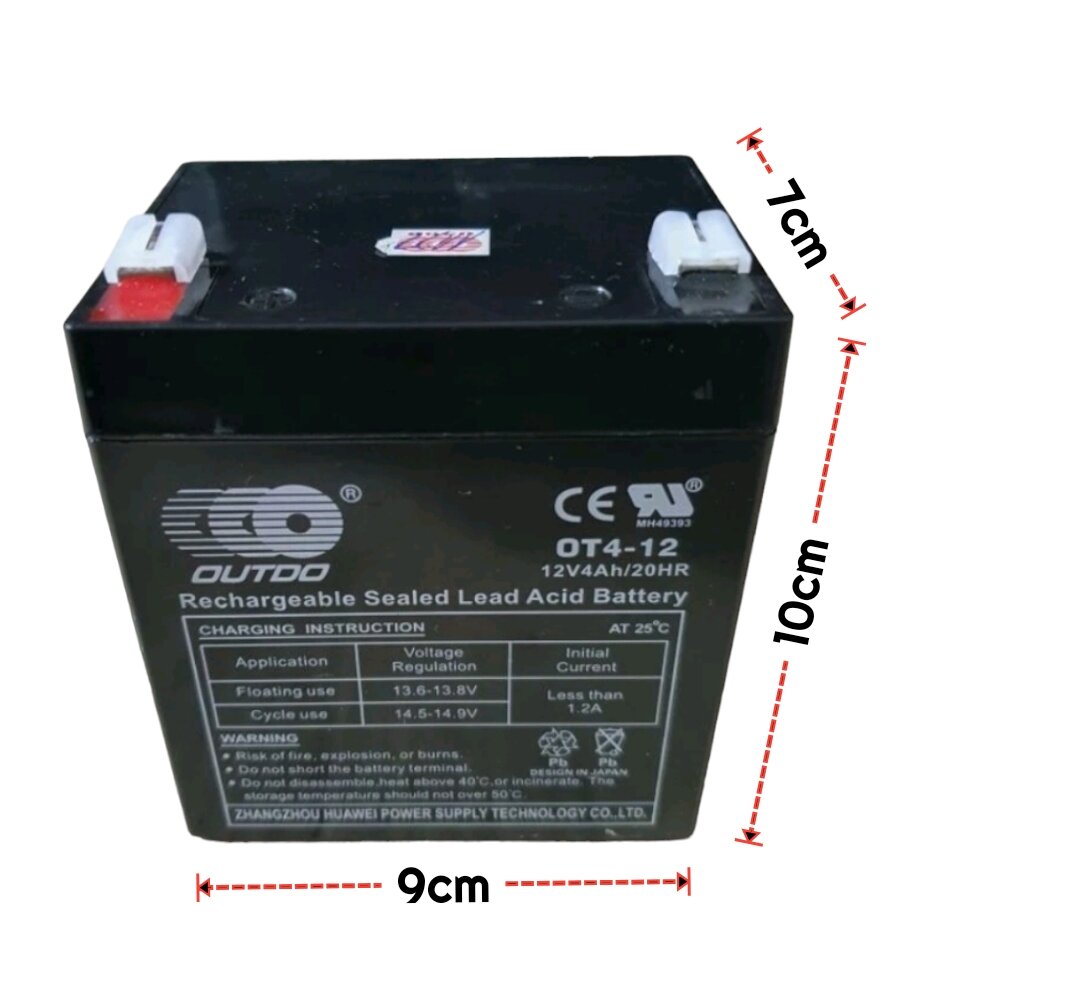 Ắc quy xe điện trẻ em 12V5Ah chính hãng OUTDO cao cấp, tốt nhất cho xe điện