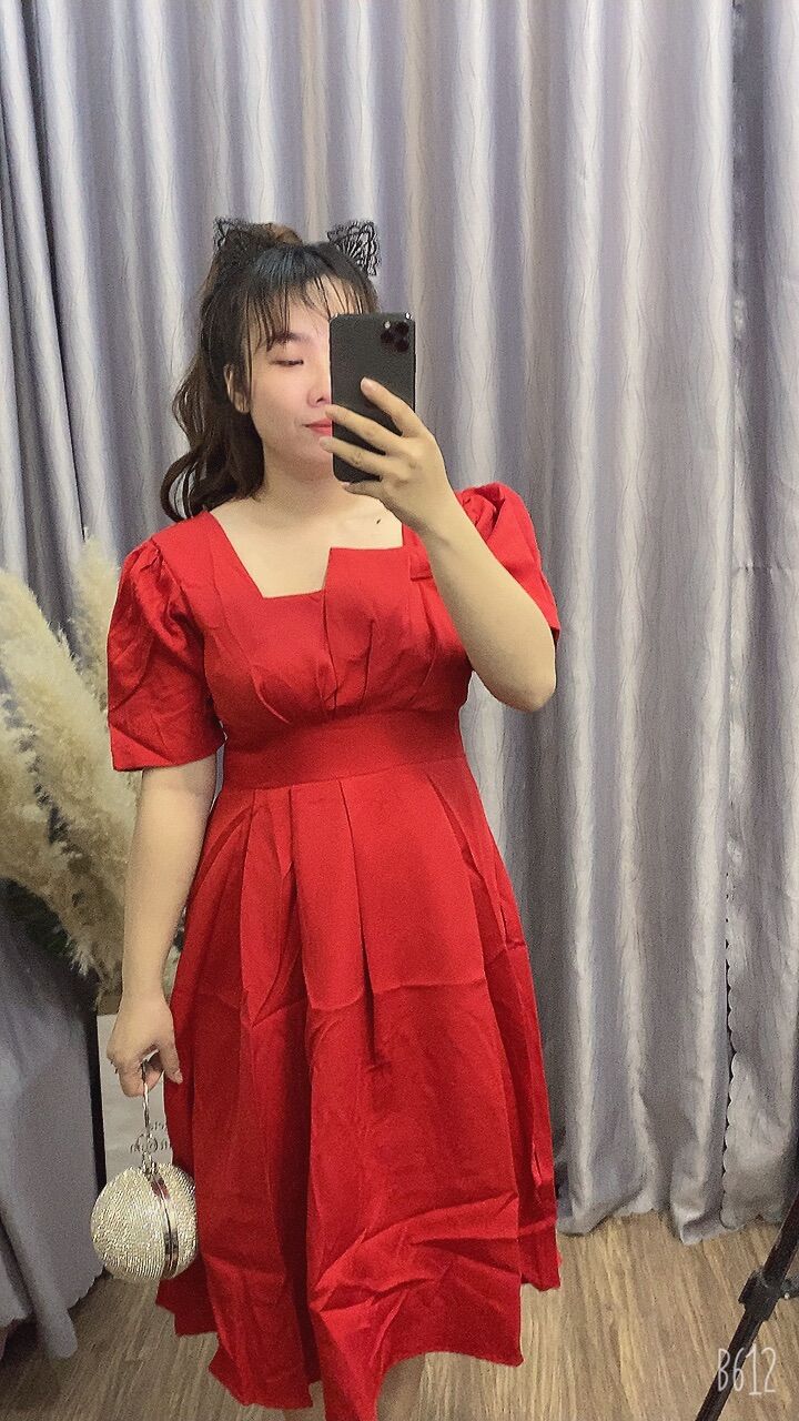 Đầm tiểu thư tay ngắng bigsize 60 đến 90kg