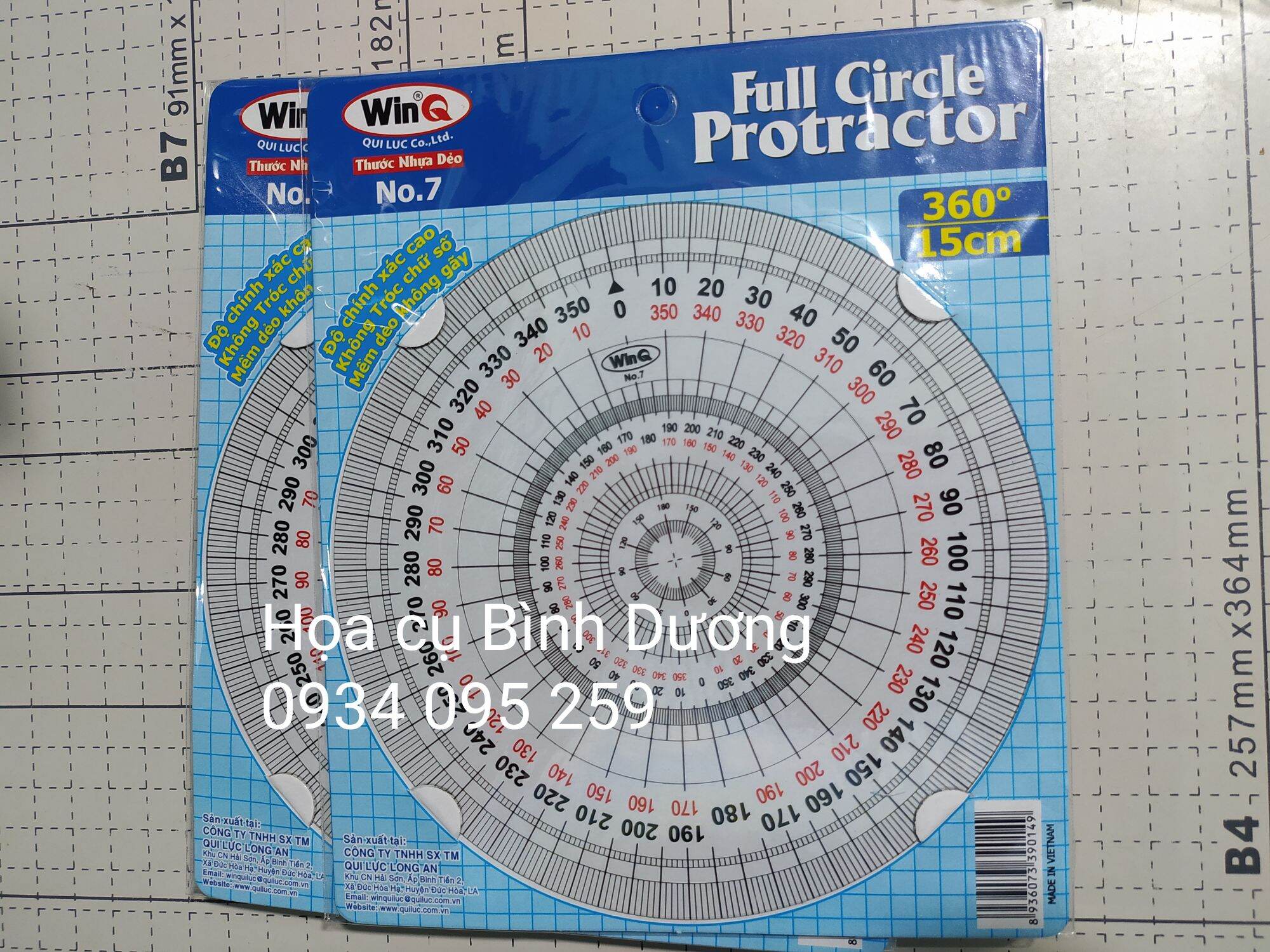 Thước đo 360 độ Full circle ruler WinQ No.7