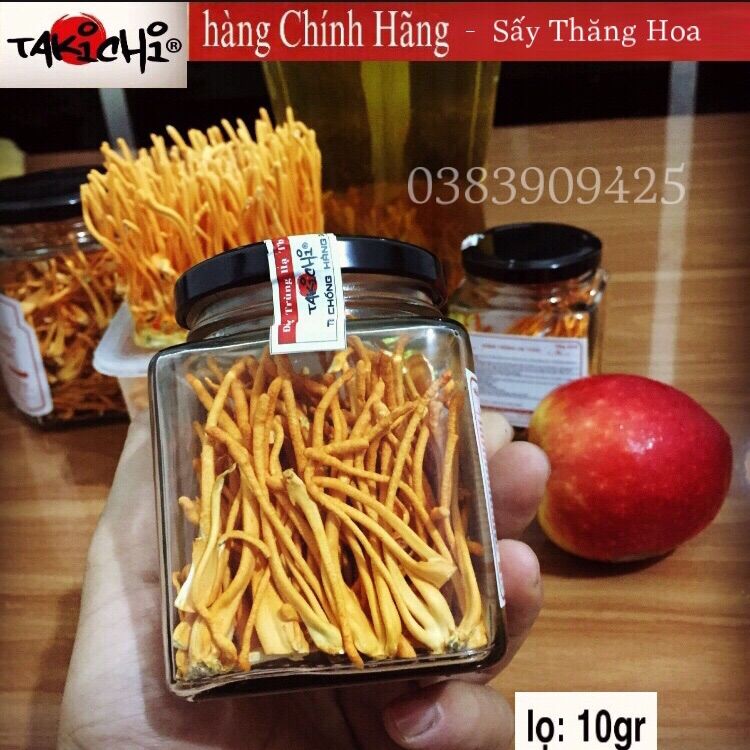 Đông Trùng Hạ Thảo TAKICHI Sấy Thăng Hoa Cao Cấp ( Lọ 10Gr ) Cam Kết Hàng Chính Hãng
