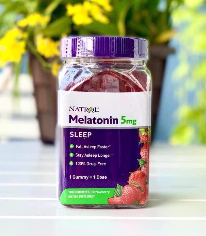 Kẹo ngủ dinh dưỡng Natrol Melatonin 5mg 180 viên