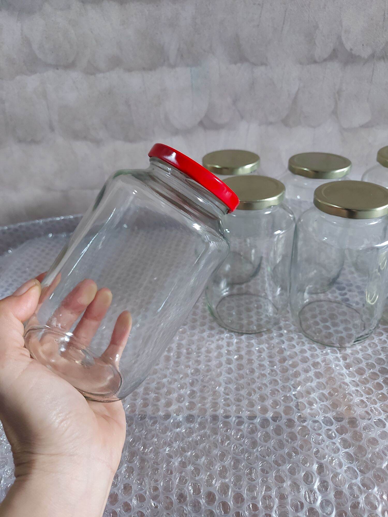 COMBO 06 HỦ THỦY TINH CAO CẤP 700ML ( NẮP NHIỀU MÀU )