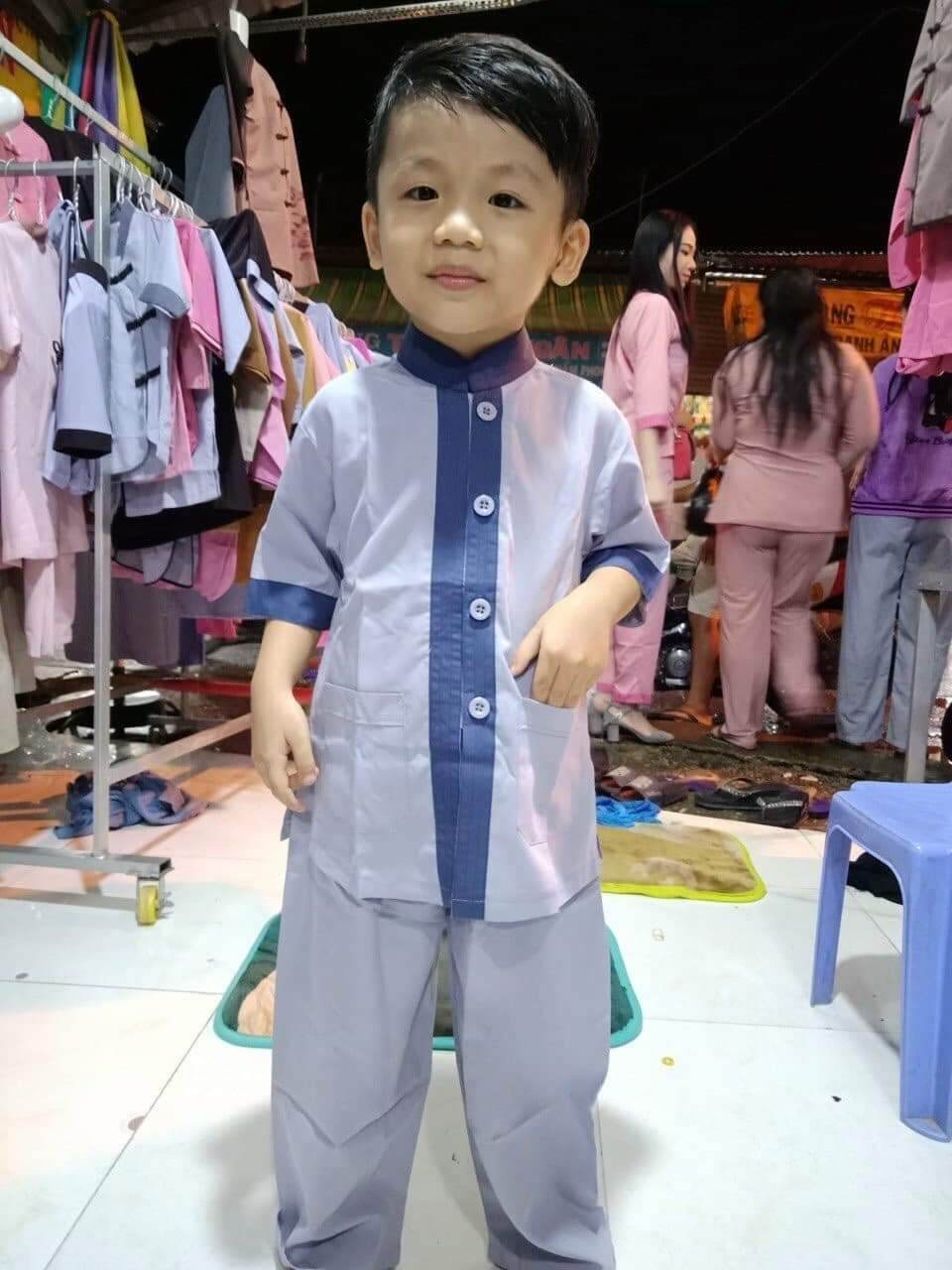 Đồ đi chùa bé trai#mẫu bé trai đi chùa