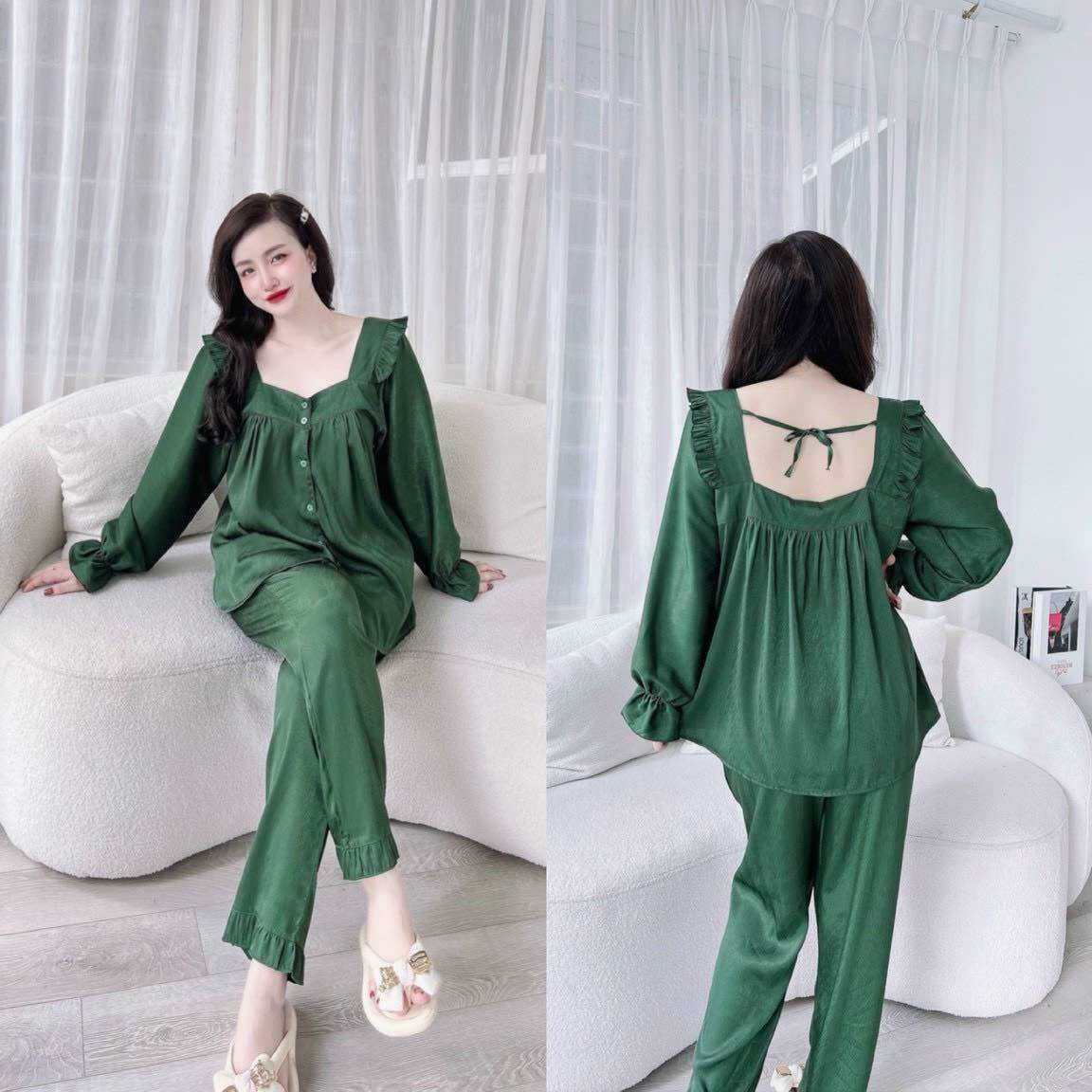 Đồ Đồ bộ Lụa xước tiểu thư bigsie mịn rũ 50-100kg P