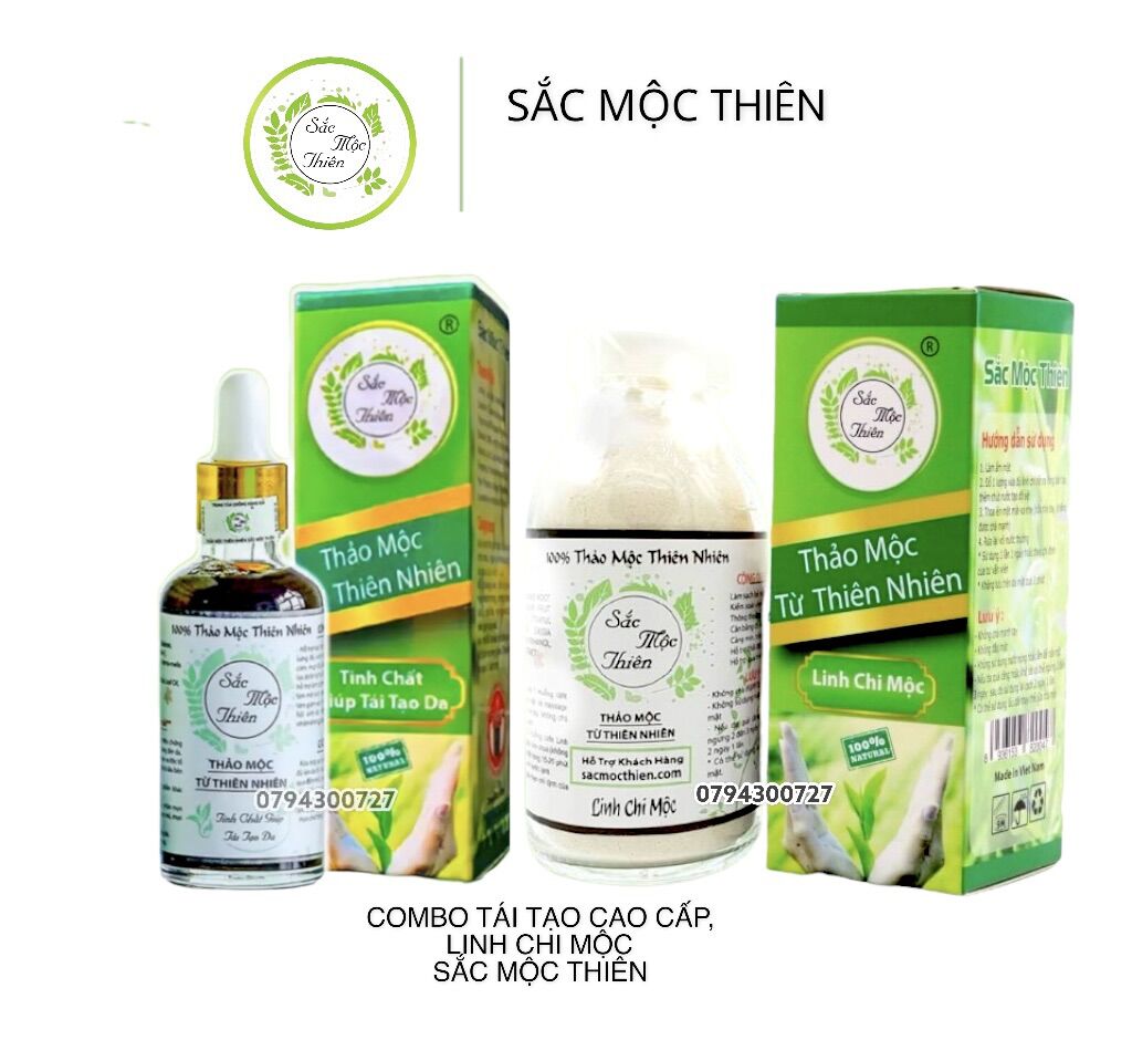 Combo Rút Ngắn Cải Thiện Mụn Sắc Mộc Thiên - Cải Thiện Mụn, Thâm Nám, Tàn Nhang, Sẹo Rỗ