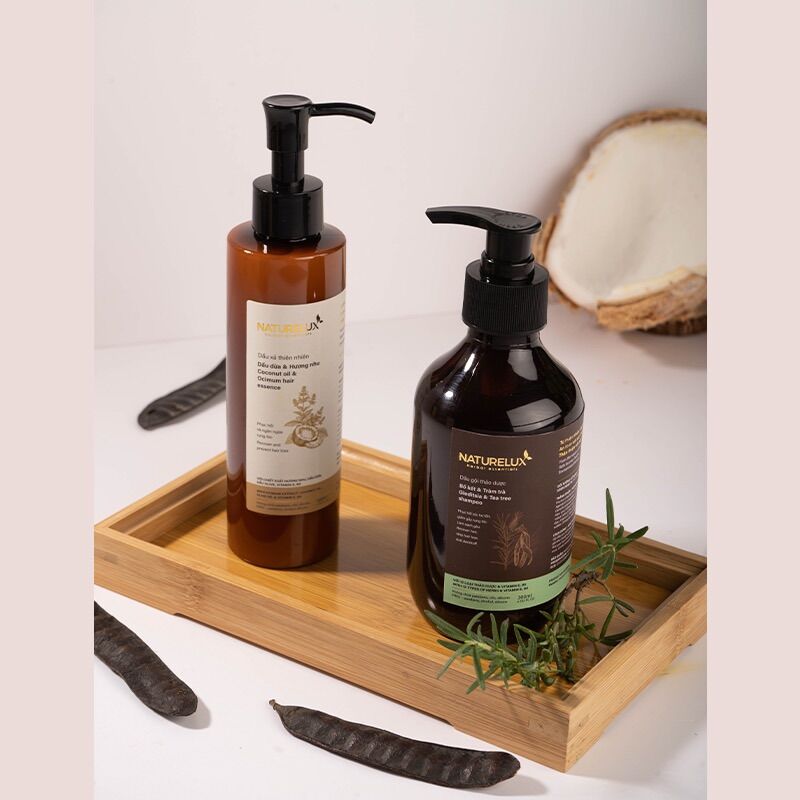 Combo dầu gội và dầu xả thảo dược Naturelux