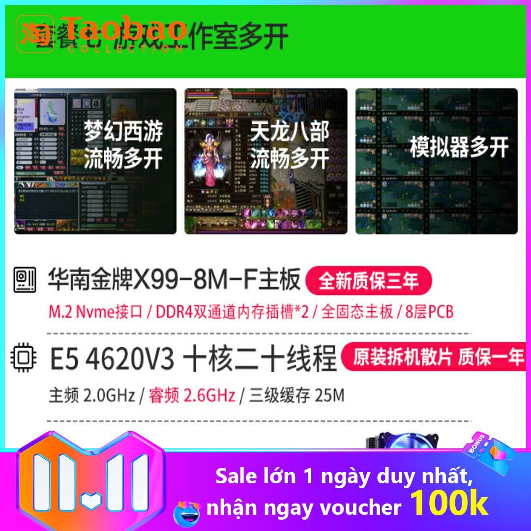 Bảng giá Huananzhi/Nam Trung Quốc Quần Tây Nam X99-8M-F CPU Bo Mạch Chủ Bộ DDR3/DDR4 Máy Tính Để Bàn 2678v3 Phong Vũ