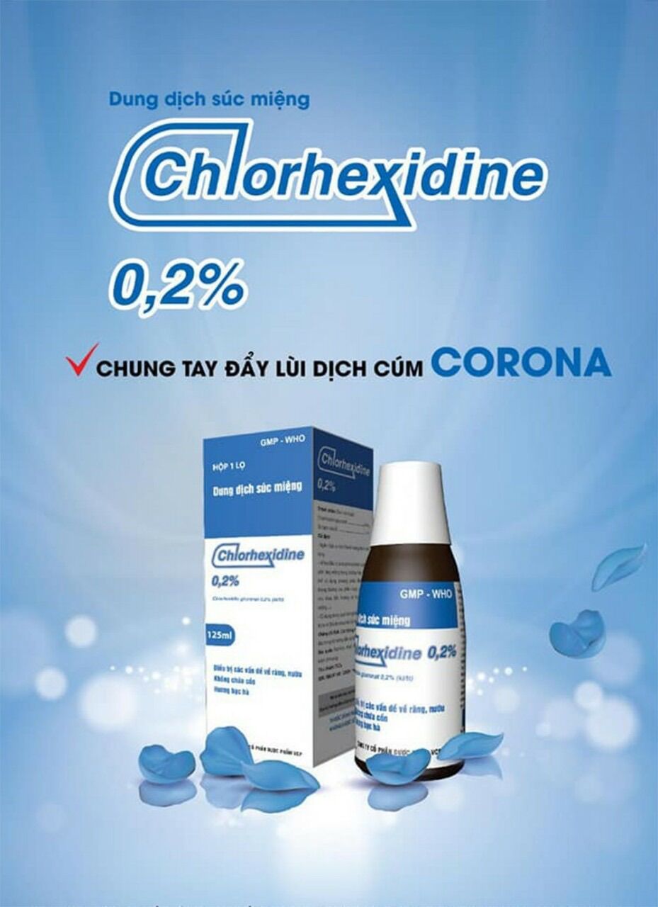 Nước súc miệng sát khuẩn chlorhexidine 0.2% 125ml