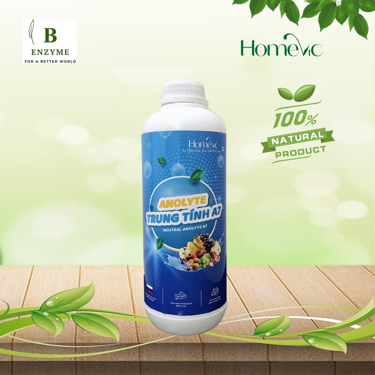 Dung dịch khử khuẩn Anolyte trung tính A7 - Muối điện phân