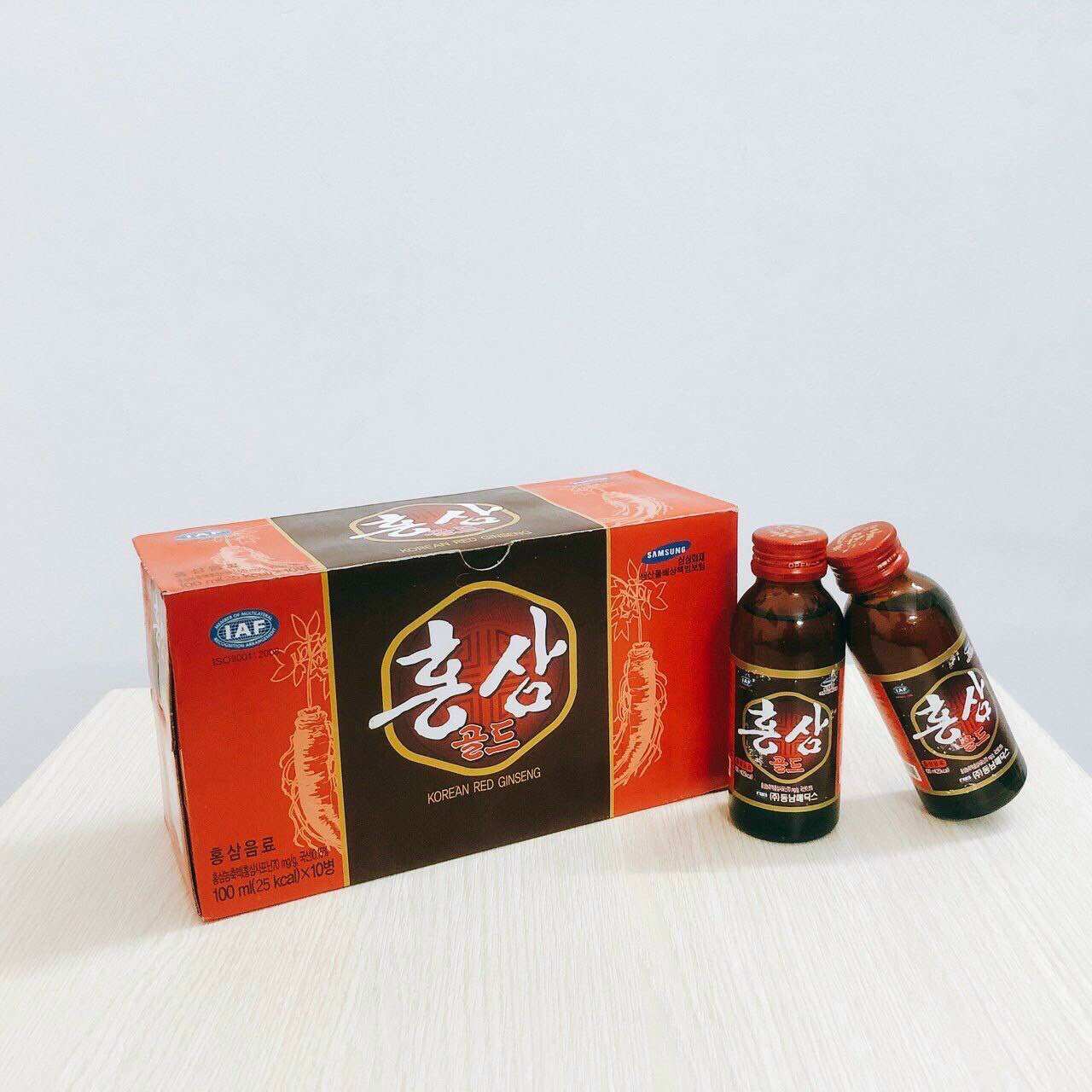 Nước hồng sâm Hàn Quốc hộp 10 chai x 100ml