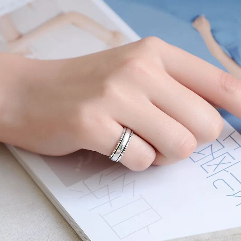 Nhẫn bạc thái ngón út, ngón áp út cá tính - hot trend 2020