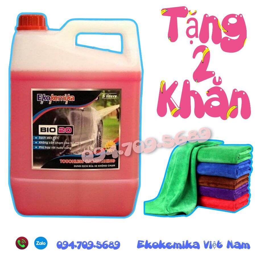 DUNG DỊCH RỬA XE KHÔNG CHẠM BIO 20 - 5L