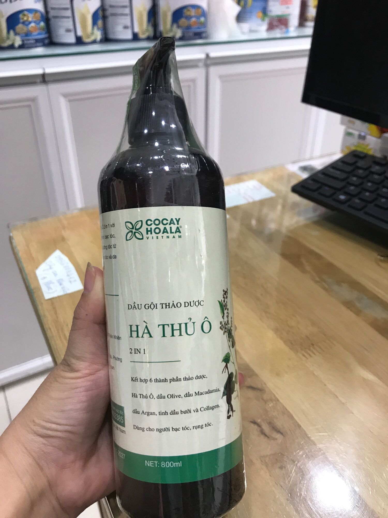 Dầu gội hà thủ ô. chai 800ml