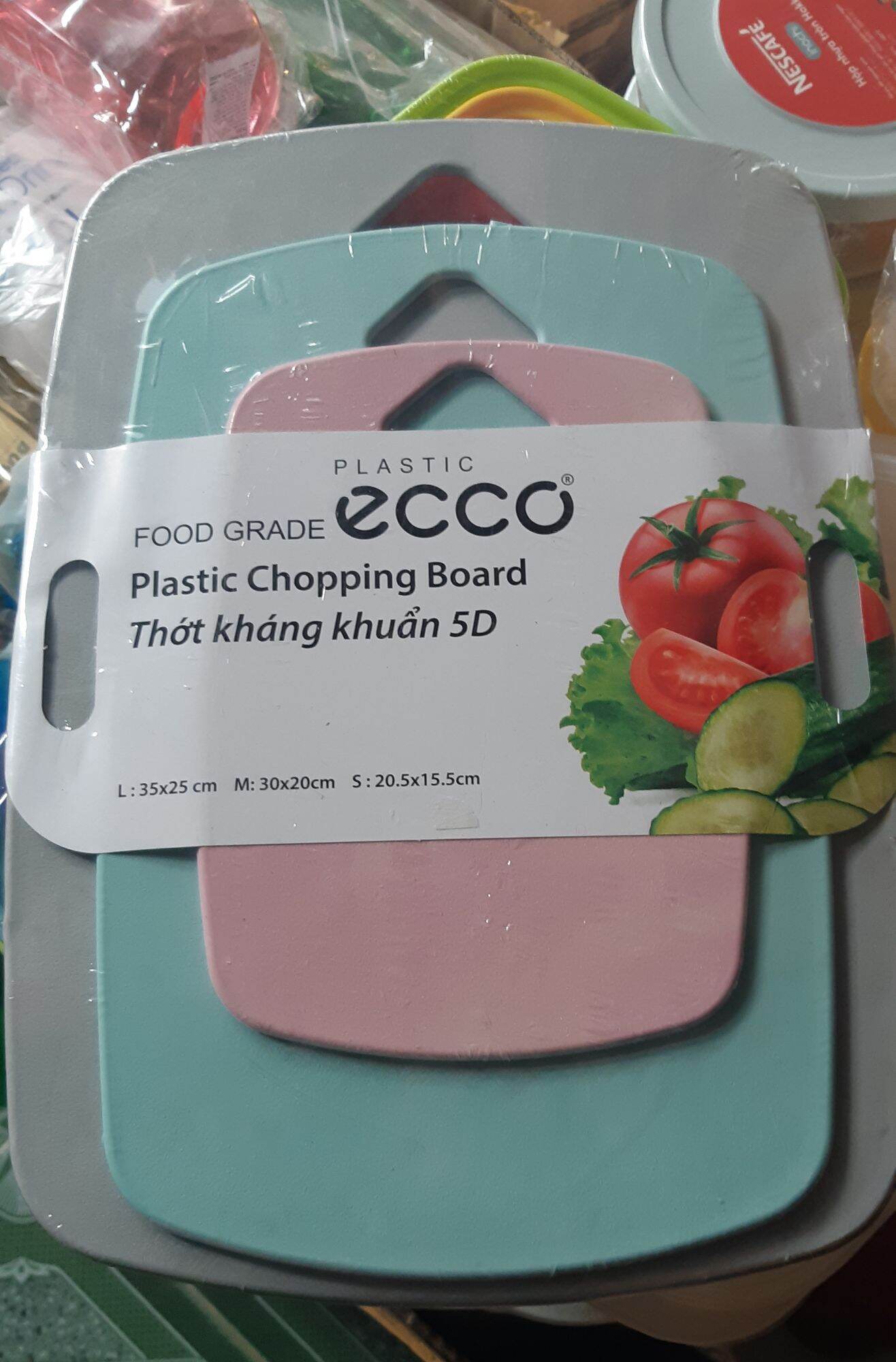 Bộ 3 thớt nhựa kháng khuẩn 5d.