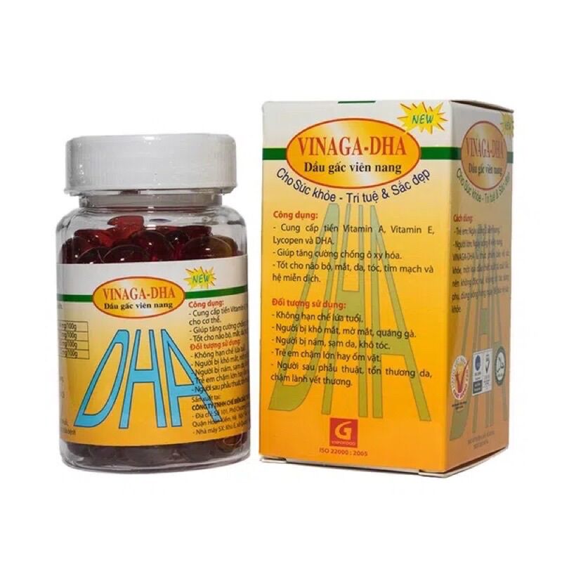 Dầu gấc viên nang vinaga dha 100 viên