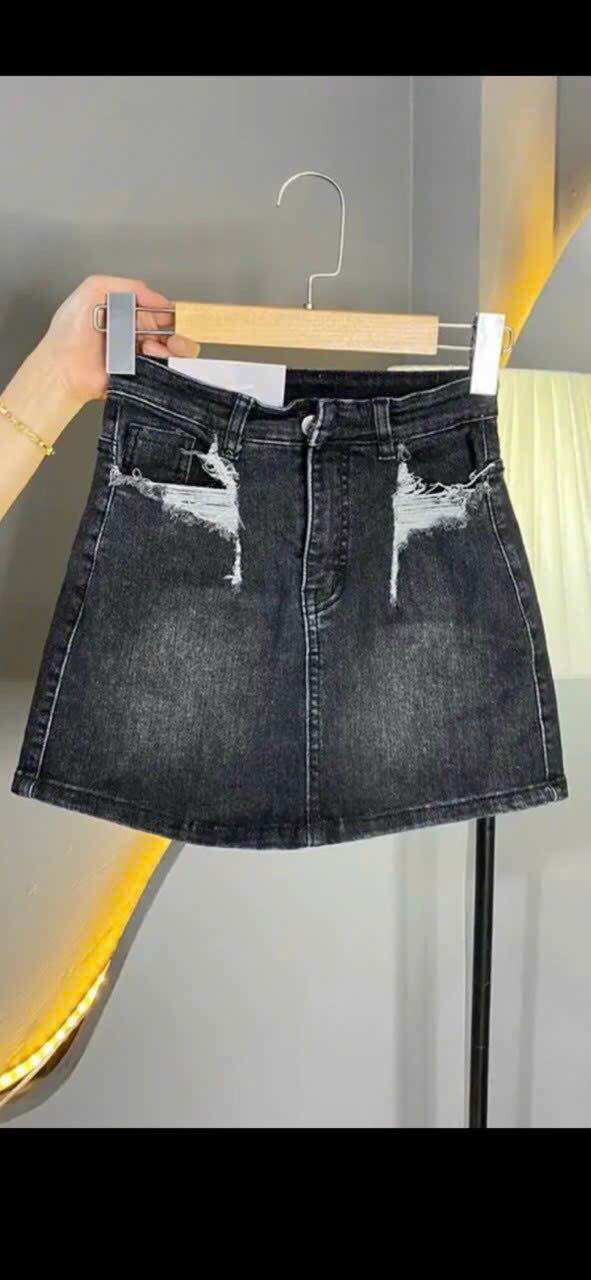 Chân váy jean cao cấp kèm đai hàng chuẩn shop ảnh thật