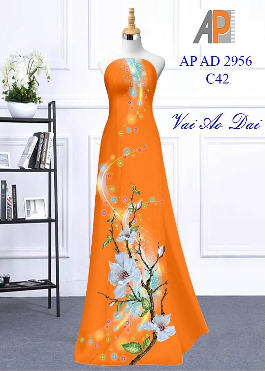 [HCM]Vải áo dài in hoa 3D