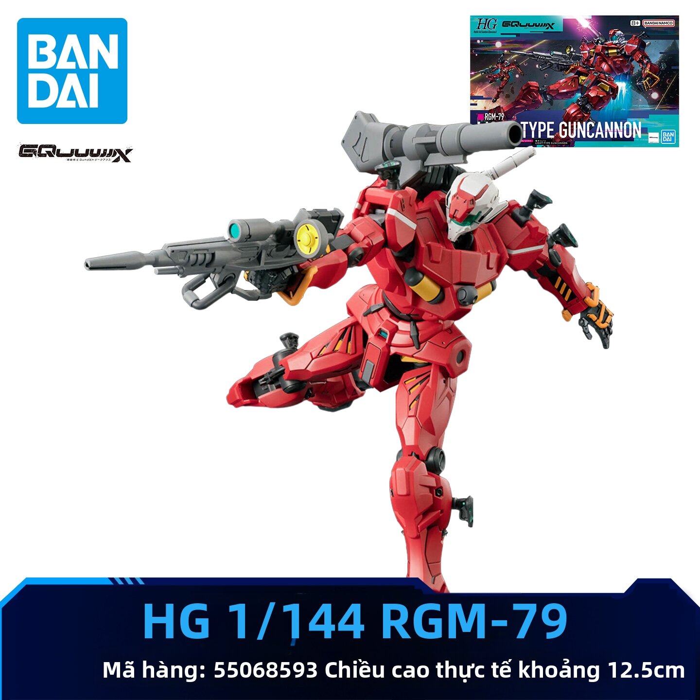 Bandai | Bộ Xây Dựng Gundam Quex Red Freeden Trang Sức Bằng Sứ Màu Trắng