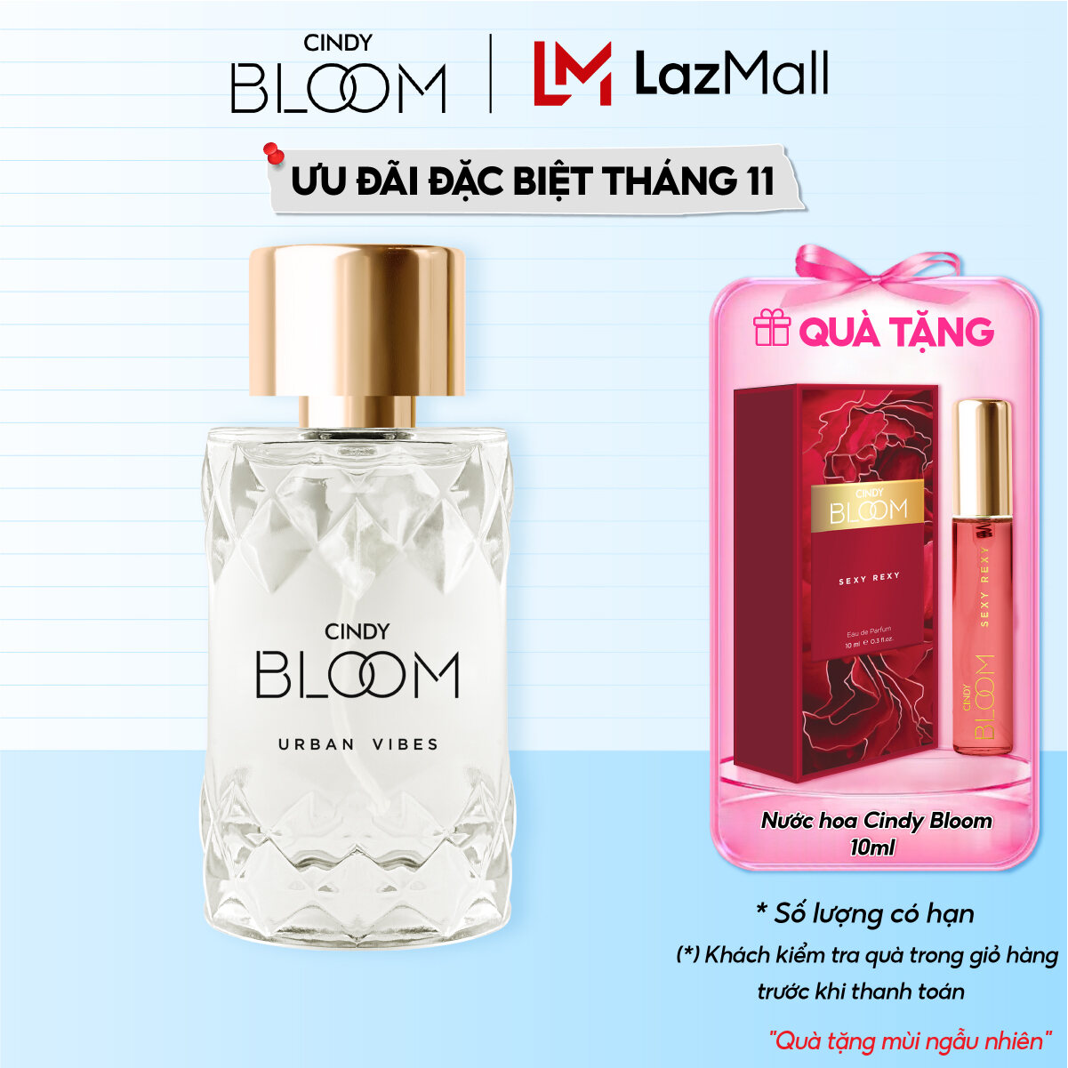 Nước Hoa Nữ Cindy Bloom Urban Vibes Hương Tự Tin Cuốn Hút 50ml