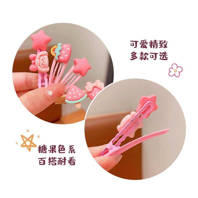 Set 9 chi tiết kẹp cột tóc dễ thương cho bé yêu