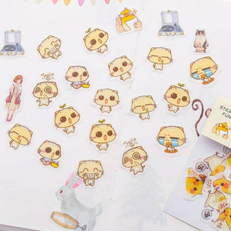 Random Set 32 sticker washi dán trang trí sổ nhật ký