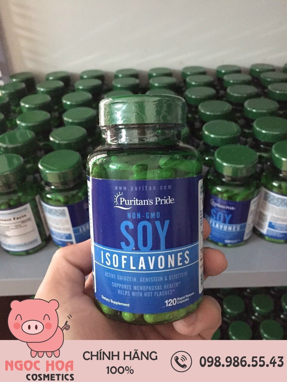 Mầm đậu nành Soy Isoflavones Puritan Pride 120viên