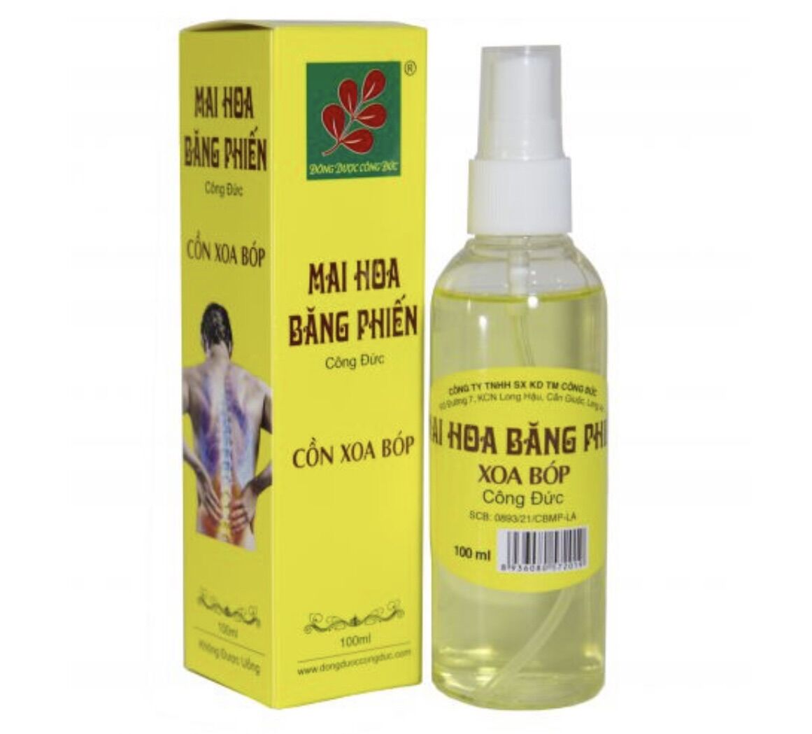 Cồn xoa bóp Mai Hoa Băng Phiến