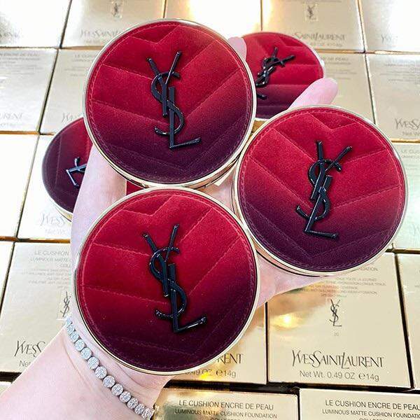 Phấn Nước YSL 20 Vỏ Đỏ Nhung Limited Le Cushion Encre De Peau Luminous Matte Cushion Foundation Collector 2022