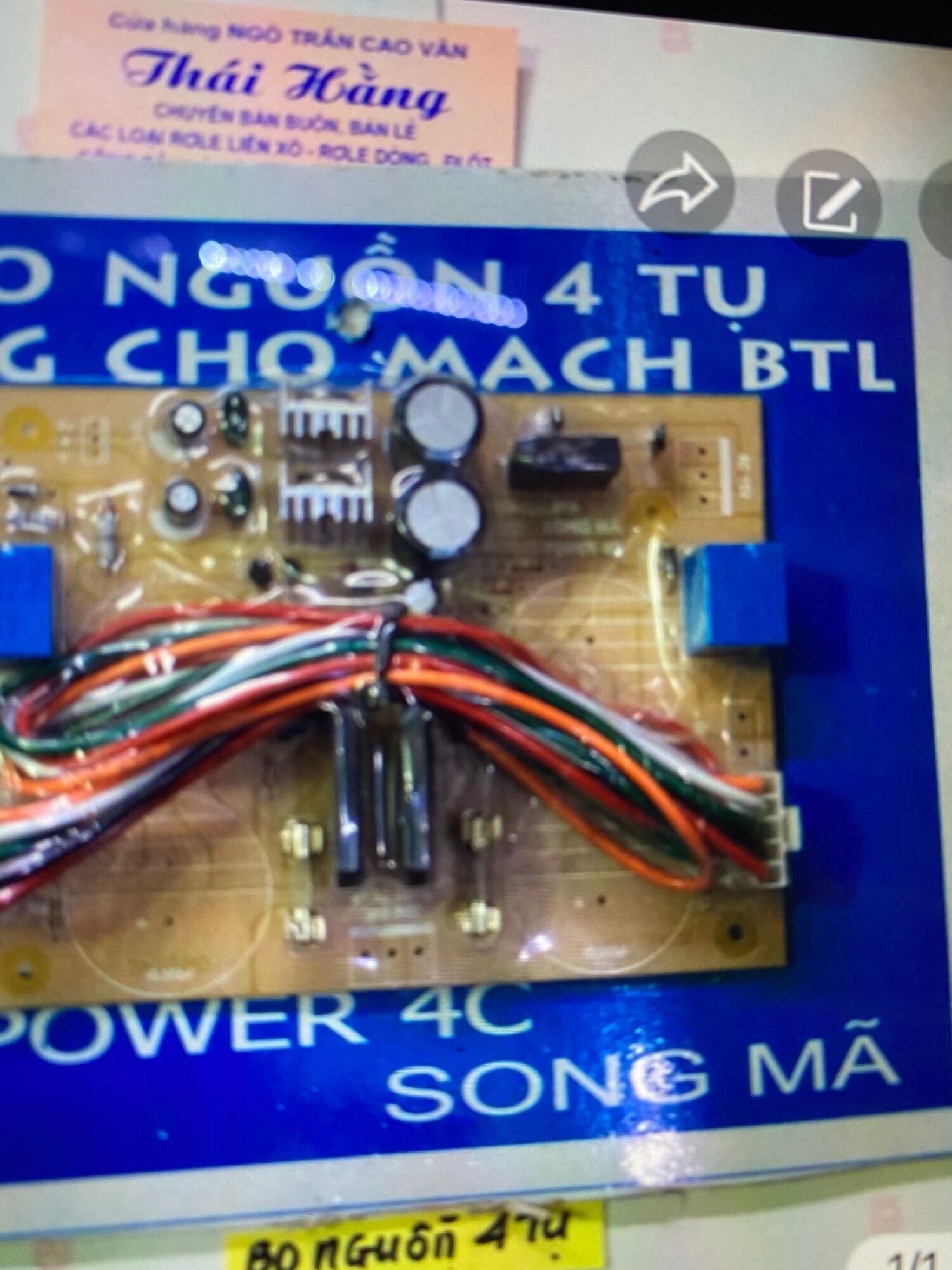Mạch bo nguồn 4 tụ ( song Mã ) giá cho 1 mạch