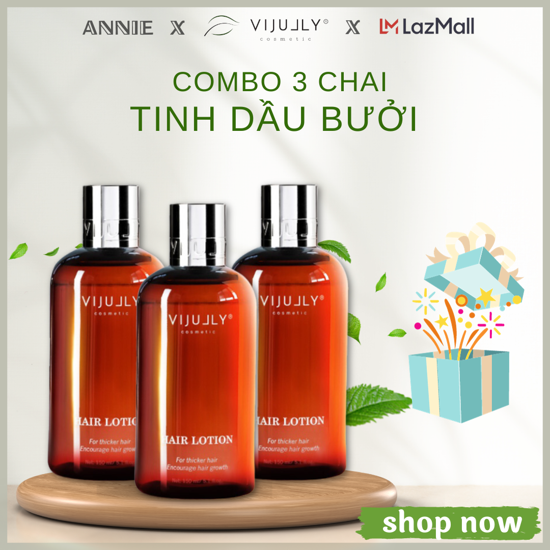 Combo 3 chai Tinh dầu bưởi kích mọc tóc, giảm rụng tóc ViJully