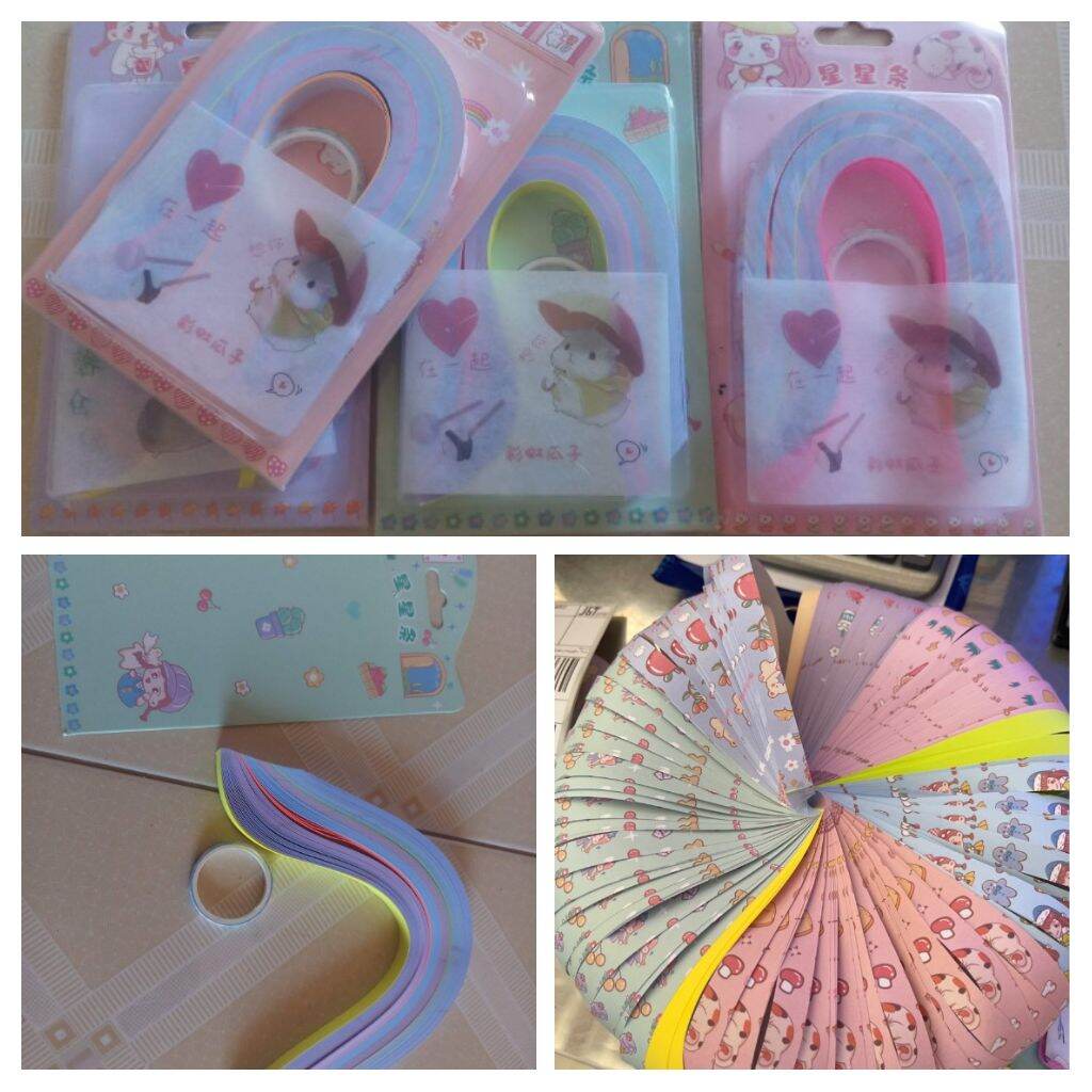 VỈ GIẤY GẤP SAO  200 TỜ HỌA TIẾT DỄ THƯƠNG KÈM CUỘN BĂNG KEO NHỎ TRANG TRÍ