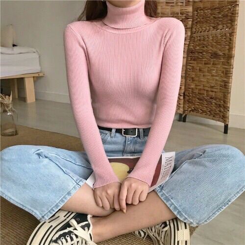 Áo len cổ lọ áo cổ bẻ chất len mềm mịn A01