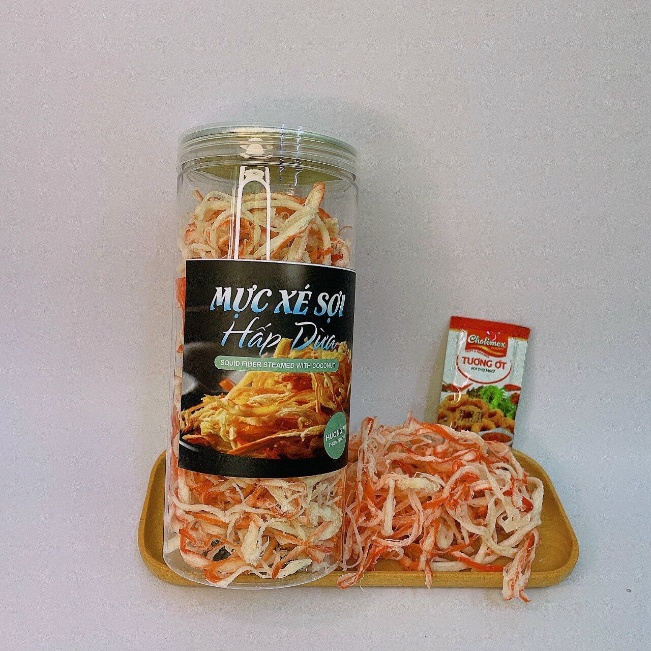 Mực xé sợi hấp nước dừa - 250g