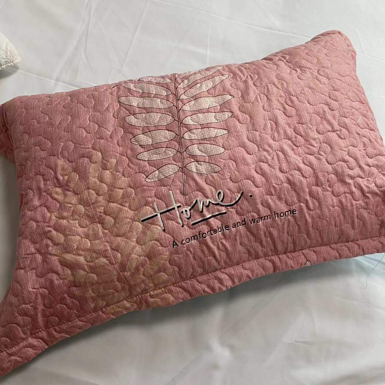 Xả kho, vỏ gối lông chà nhám tươi mới, gối phong thư quilt thương mại ngoại thương dày dặn chần bông, vỏ gối cỡ lớn đựng một đôi