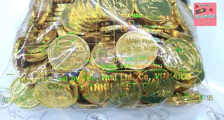 SOCOLA ĐỒNG TIỀN VÀNG VIỆT THÁI - 1KG (size trung)