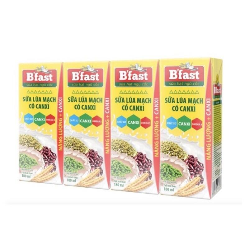 Sữa Lúa Mạch B fast Thơm Ngon Bổ Dưỡng 1 Thùng 48hộp x 180ml DATE MỚI