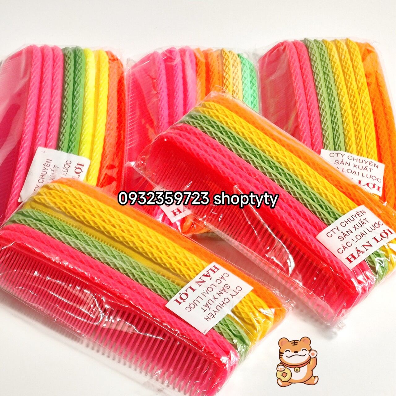 1 bịch 10 cây lược chải tóc hán lợi 20cm