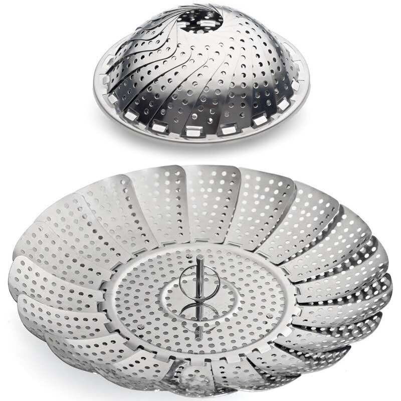 Rổ hấp xửng hấp inox xếp gọn