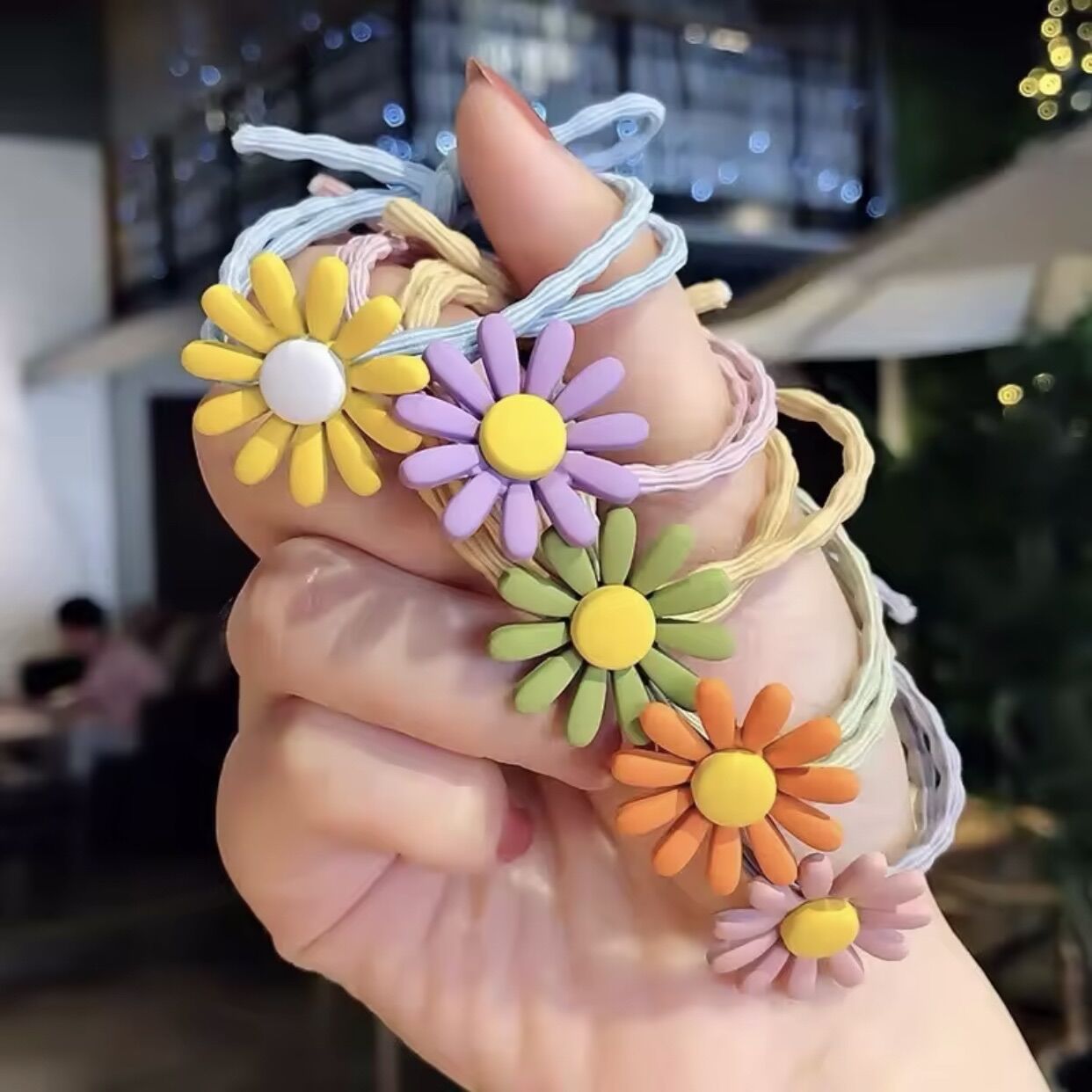 🌺 dây buộc tóc hoa cúc ♥️ freeship♥️ dây chun cột hoa cúc dễ thương - thun buộc tóc kiểu hàn quốc siêu đẹp