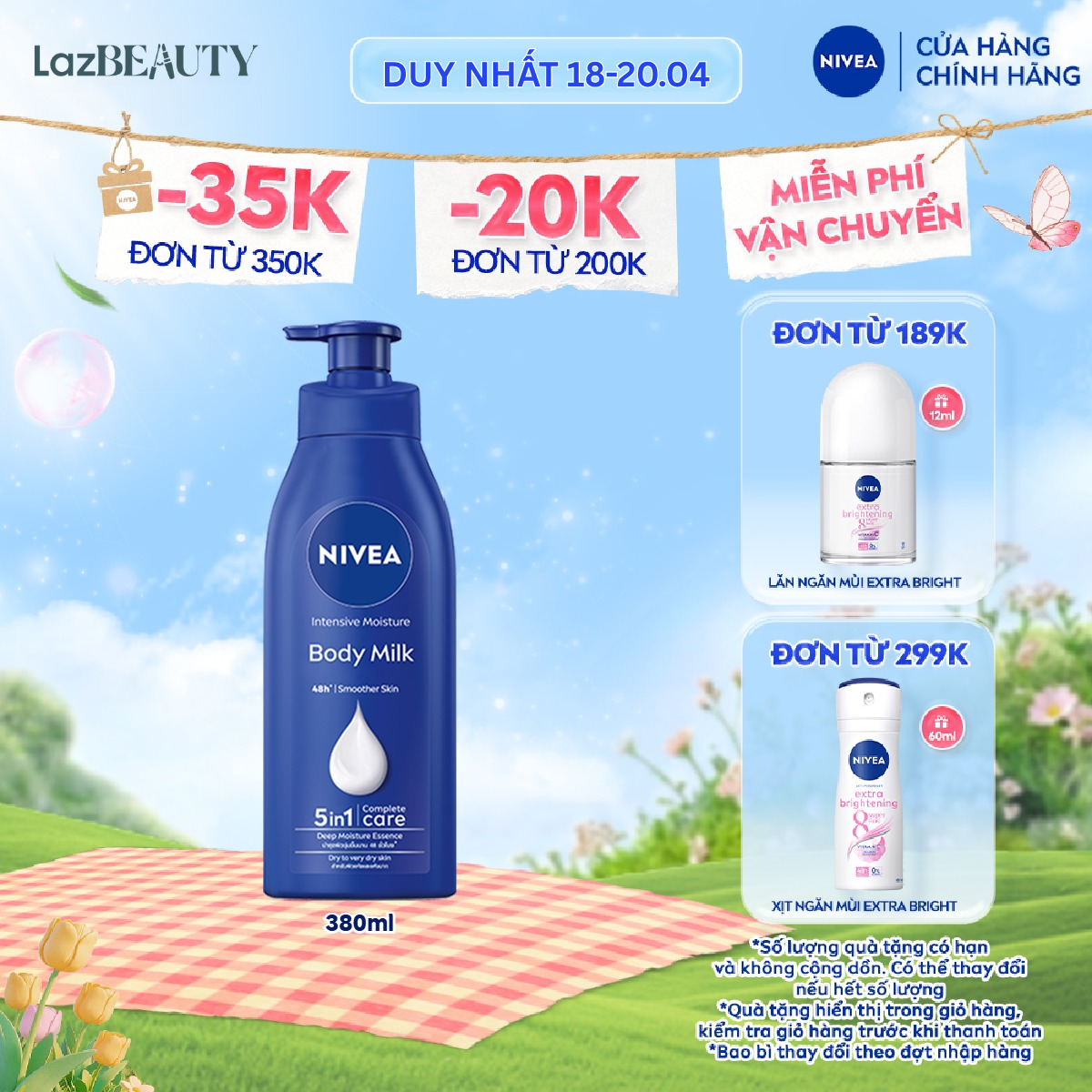 Sữa Dưỡng Thể NIVEA Dưỡng Ẩm Chuyên Sâu Vitamin E (380 ml/ 550 ml) - 98940/98943