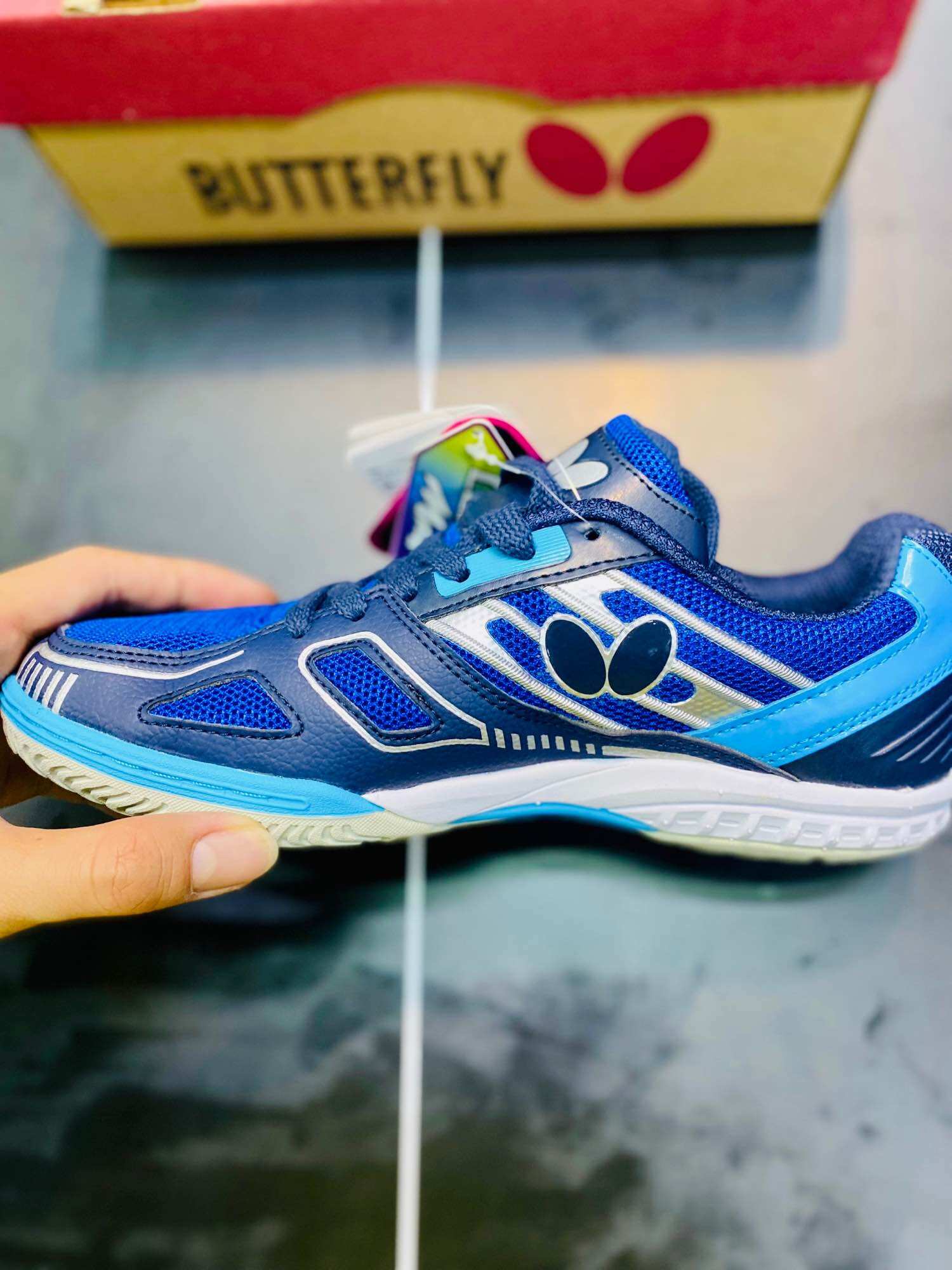 GIÀY BÓNG BÀN BUTTERFLY LEZOLINE MACH NAVY/BLUE