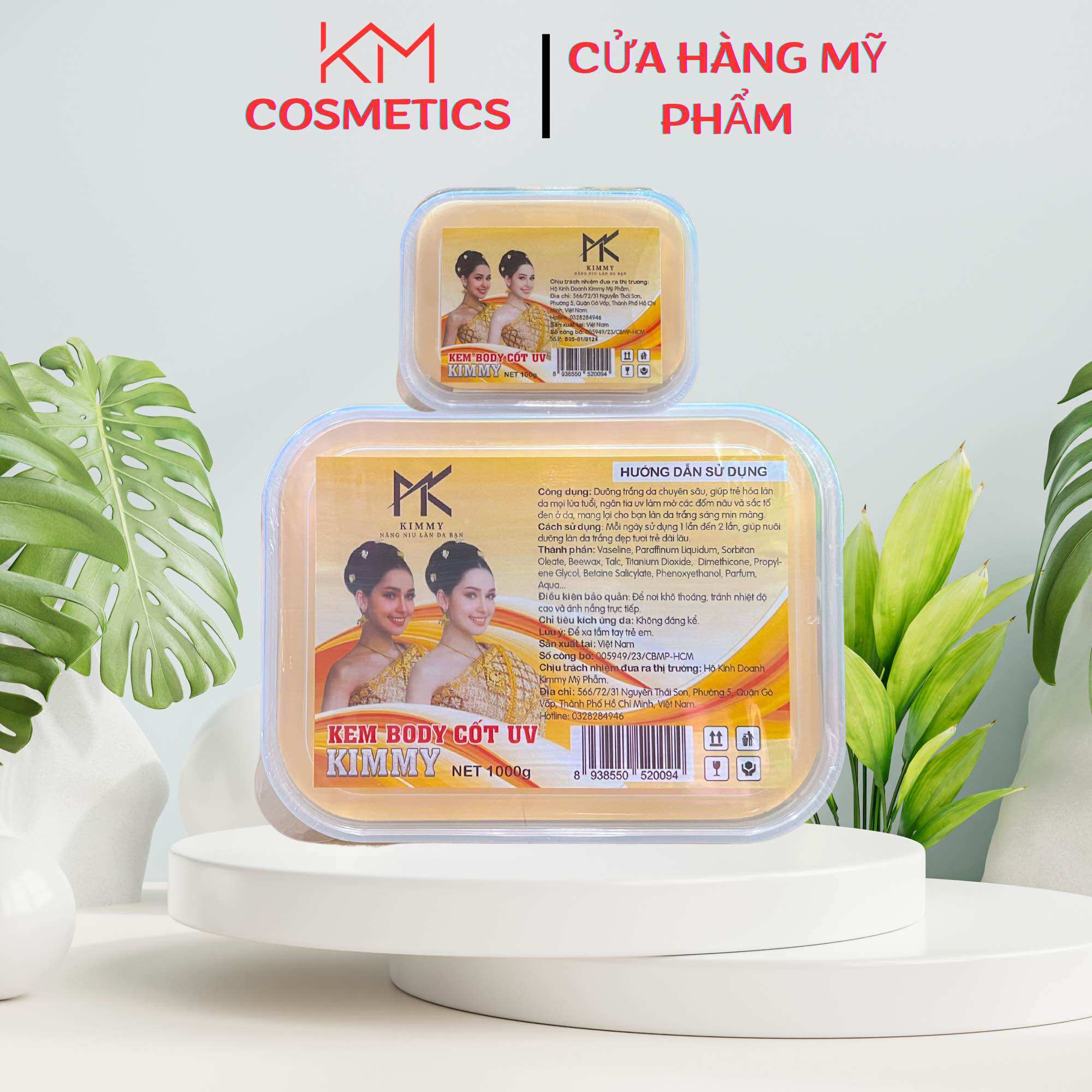 [HCM]Lẻ hộp 100g kem body cốt uv kimmy